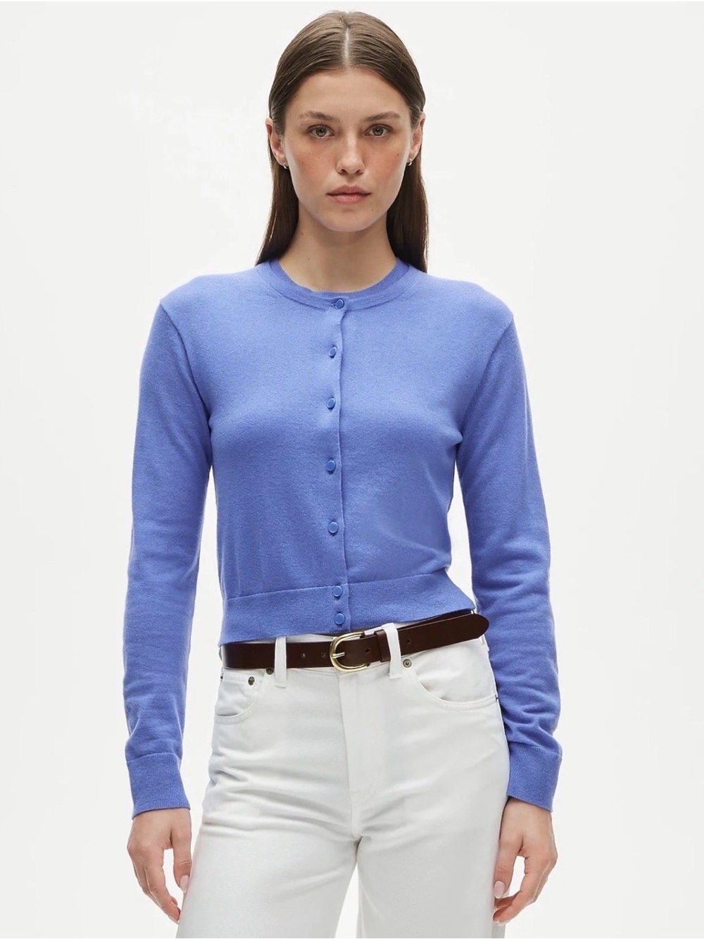 NWT J. Crew Featherweight 100% Cashmere Crewneck Cardigan - Women's Size Medium